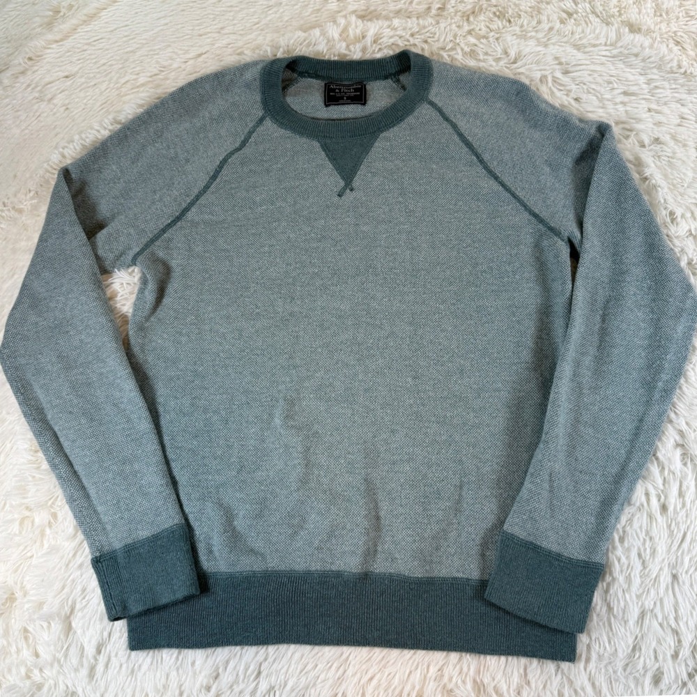 Abercrombie Fitch Women's Small Raglan Crew Neck Long Sleeve Sweatshirt Heather‎